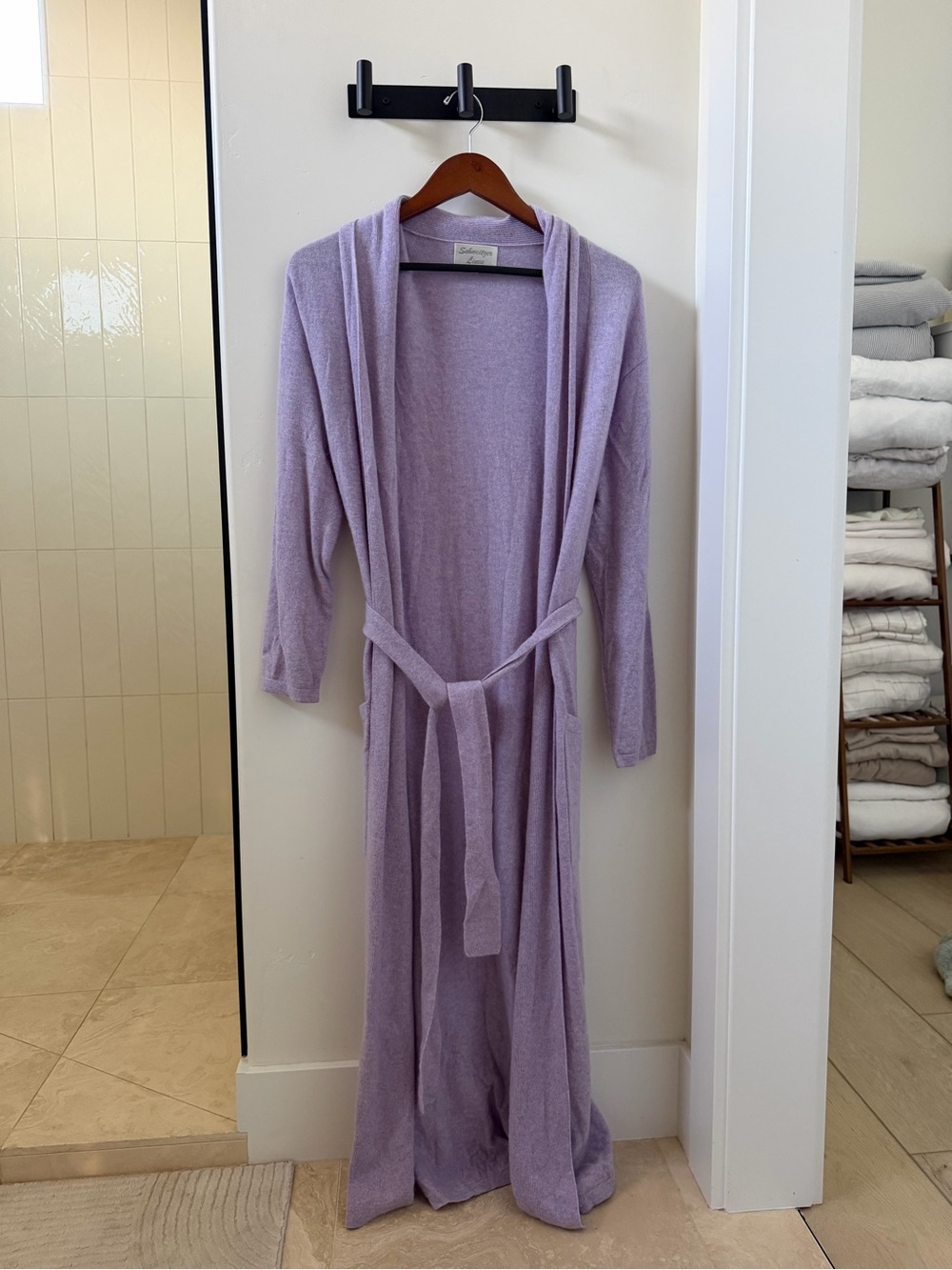 Lavender Long Robe with Belt